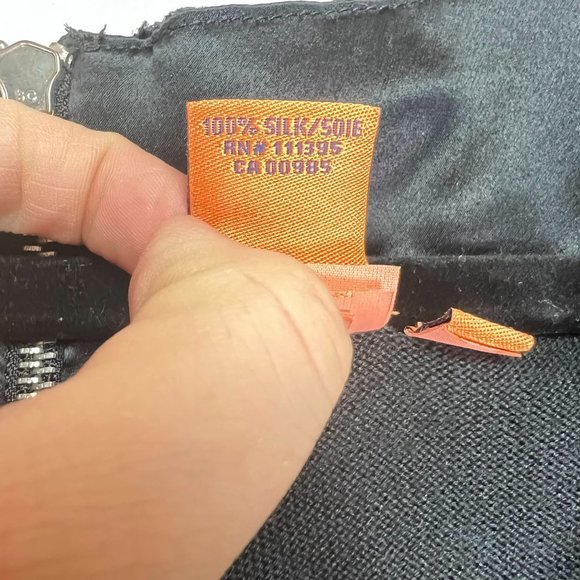 Tory Burch Jet Embellished Shift Mini Dress 100% Merino Wool Black Women Size L - Picture 6 of 8